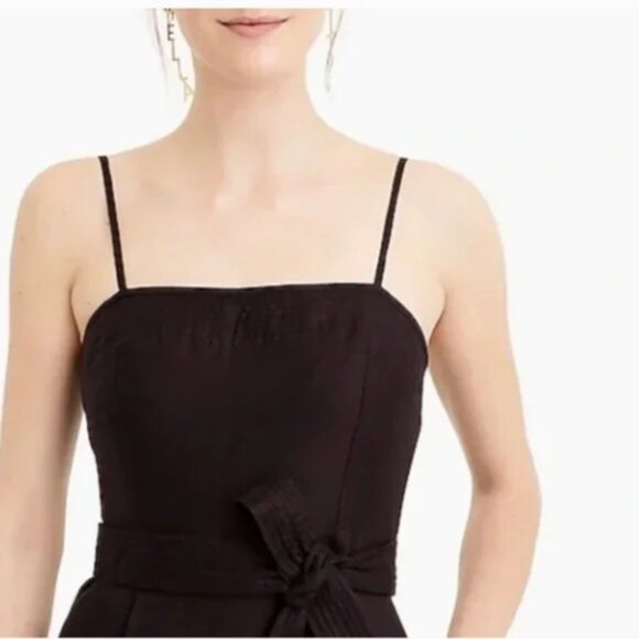 J. Crew Linen Tie Waist Wide Leg Jumpsuit, Size 8P, New With Tags - Picture 12 of 15